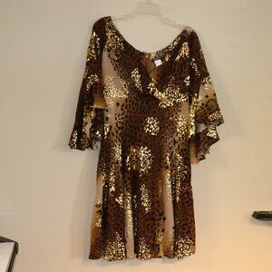 New Venus Flirty Animal Print Dress Size 10